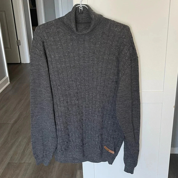 Joseph Abboud Gray Wool Blend Turtleneck Men’s. Sweater with elbow pads XL - Picture 13 of 13